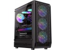 Корпус MicroATX Без БП GameMax Forge MB (Tempered Glass, U3x1+U2x1+TYPE-C(U2), Combo Audio, 3*120MM ARGB Fan(FN12A-S6), 1*120MM ARGB PWM Fan(FN12A-S5), VGA MAX 330mm, CPU MAX 155mm, пылевые фильтры) Black